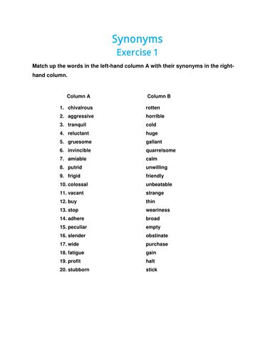 It has been proven a highly successful tool in helping students expand their vocabularies, improve their vocabulary skills, and prepare for the vocabulary strands of standardized tests. . Vocabulary power unit 1 lesson 1 using synonyms answer key